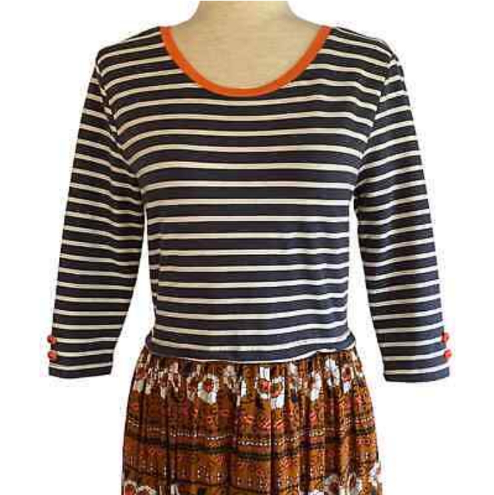 Matilda Jane Striped Floral Winsome Dress, M. - Picture 6 of 6